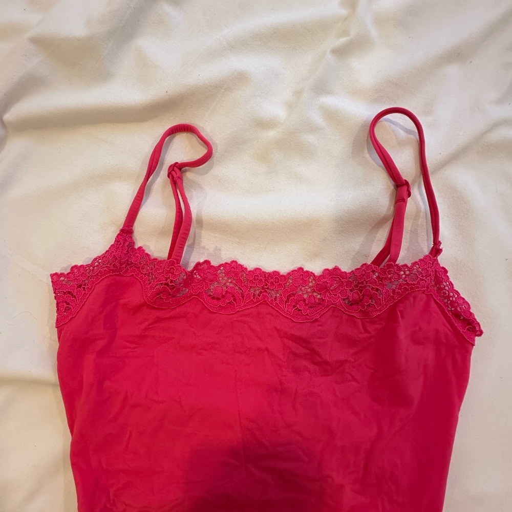 Skims Pink Lace Trim Cami